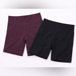 Biker Shorts Bundle Set of 2 Danskin & Mondetta Black Burgundy Size Small